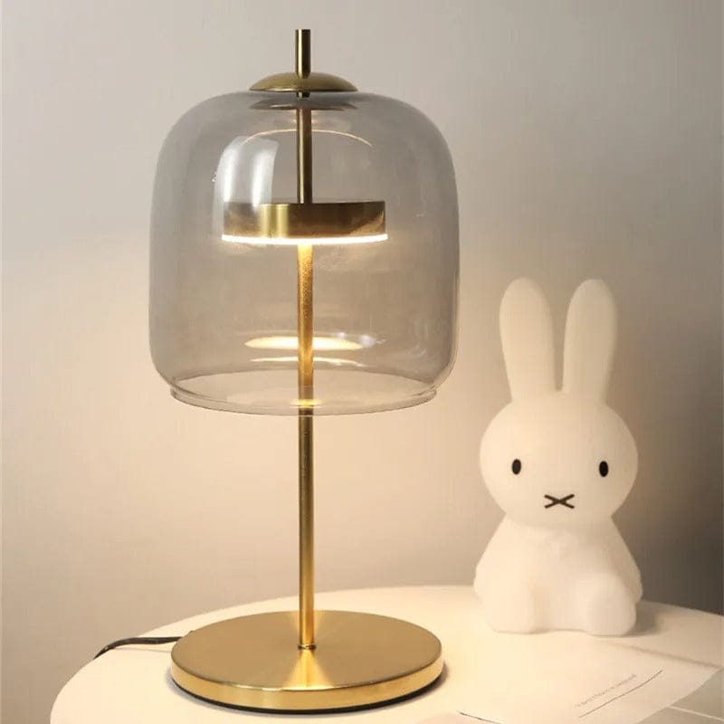 Lampe de Chevet Italien Design Gris / 43x18cm