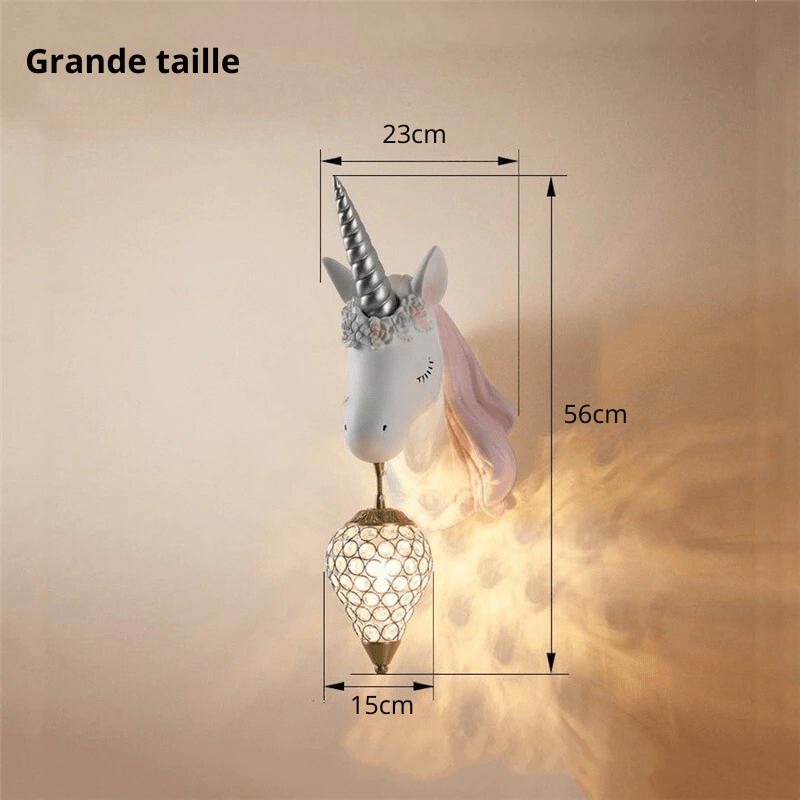 Lampe de Chevet Licorne Crystal