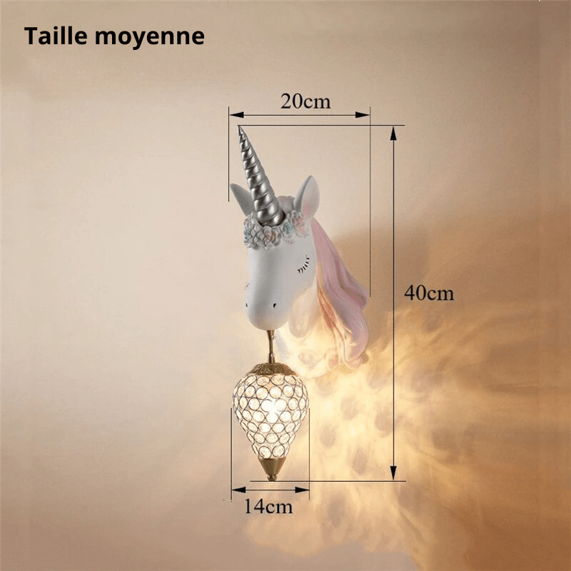 Lampe de Chevet Licorne Crystal