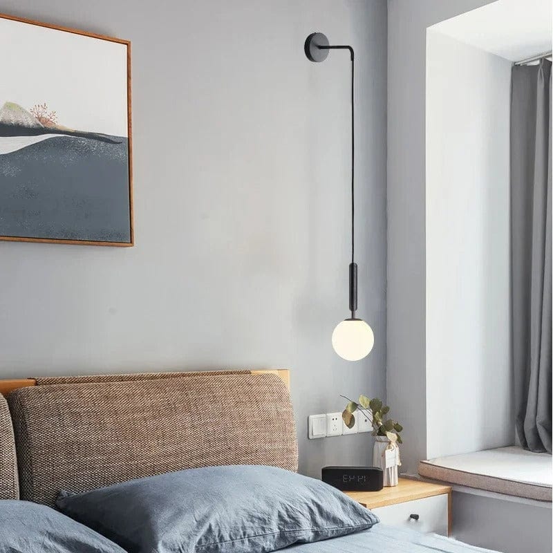 Lampe de Chevet Mural Ronde Noir