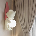 Lampe de Chevet Murale Design Ourson Rose / Lumière froide