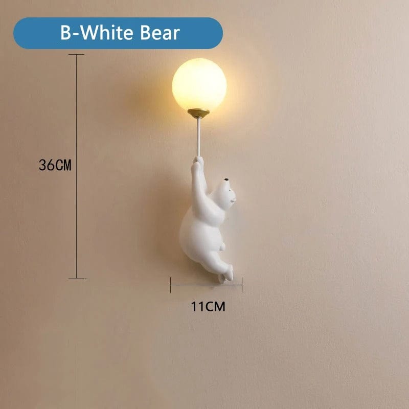 Lampe de Chevet Murale Enfant Blanc - Style 2 / Gauche / Blanc chaud