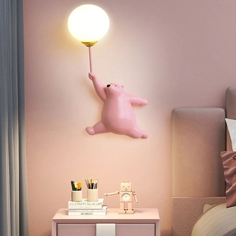 Lampe de Chevet Murale Enfant Rose - Style 1 / Gauche / Blanc chaud