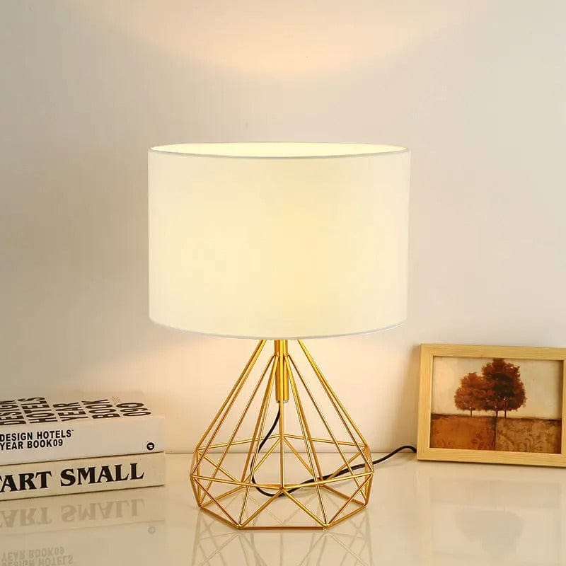 Lampe de Chevet Noir Blanc or