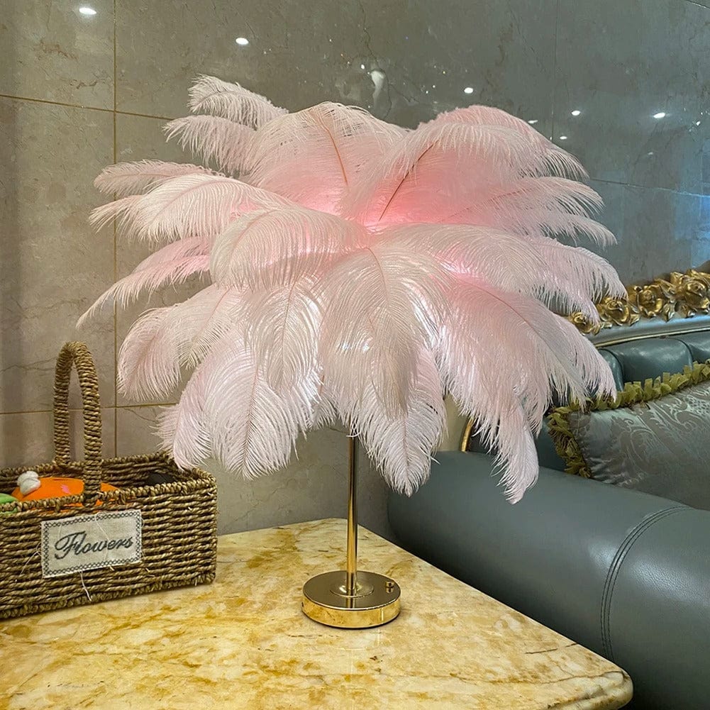 Lampe de Chevet Plume Rose