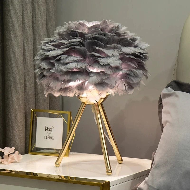 Lampe de Chevet Romantique Gris