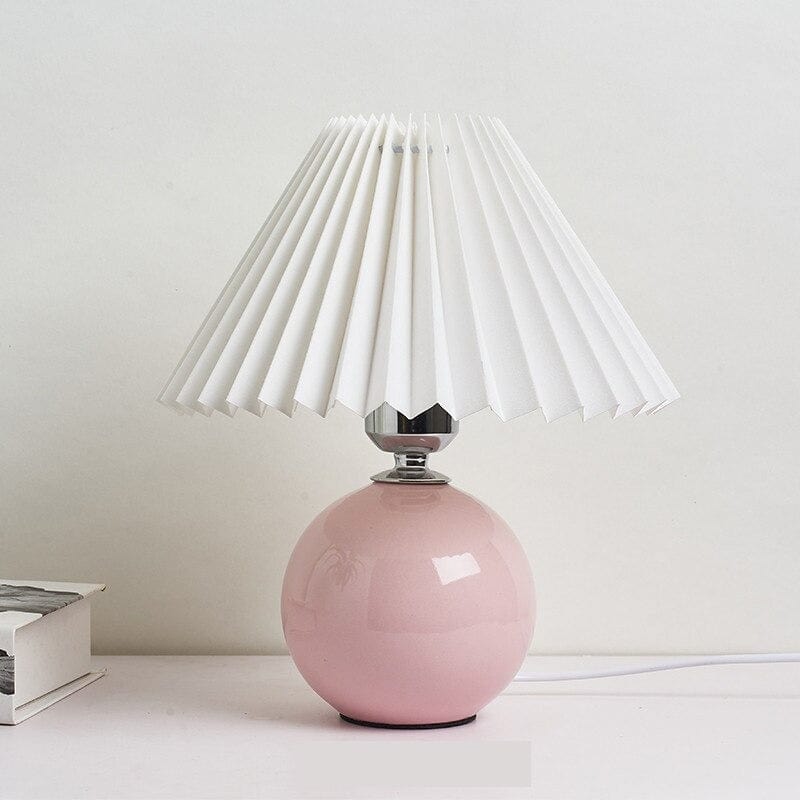 Lampe de Chevet Rose Ronde Blanc