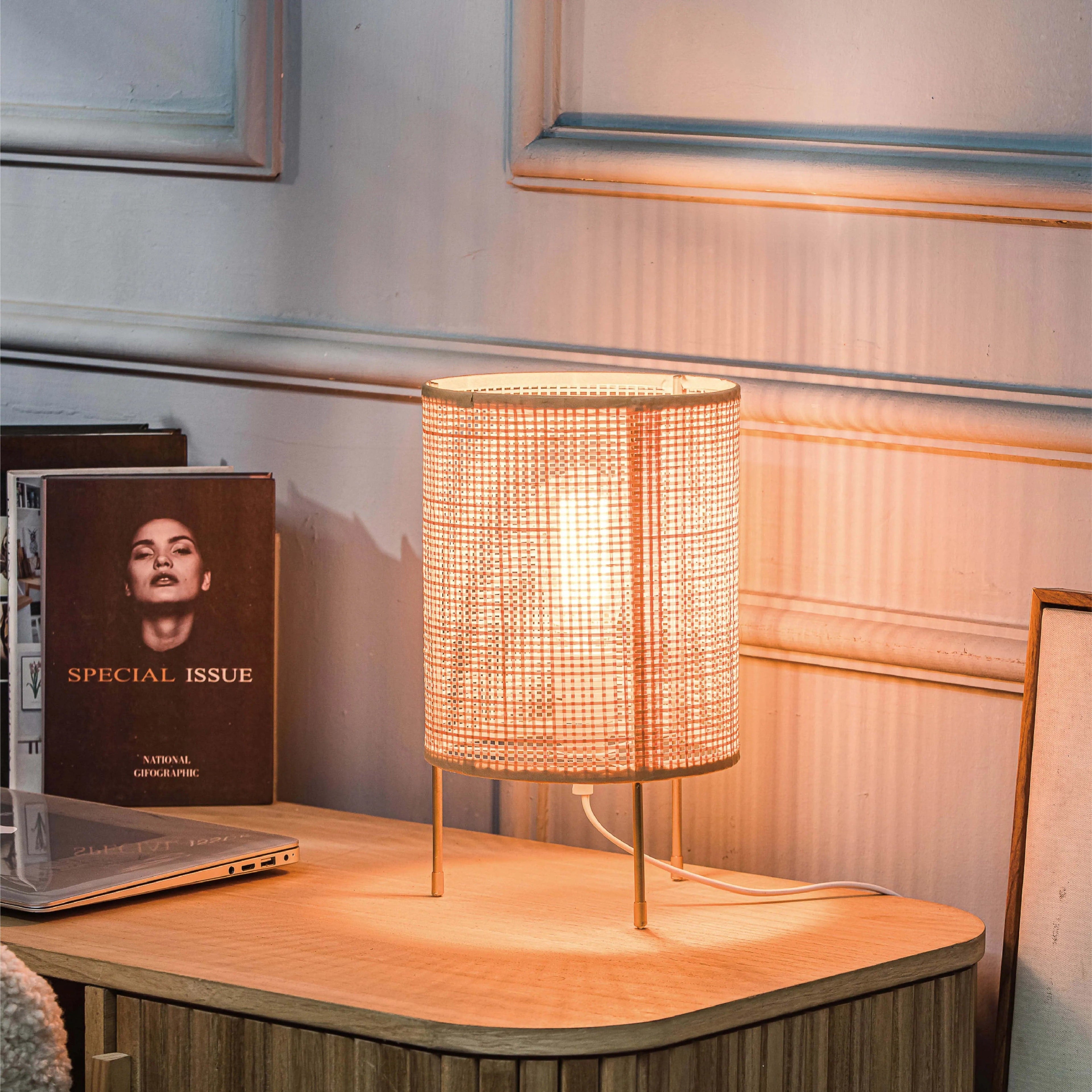 Lampe de Chevet Rotin