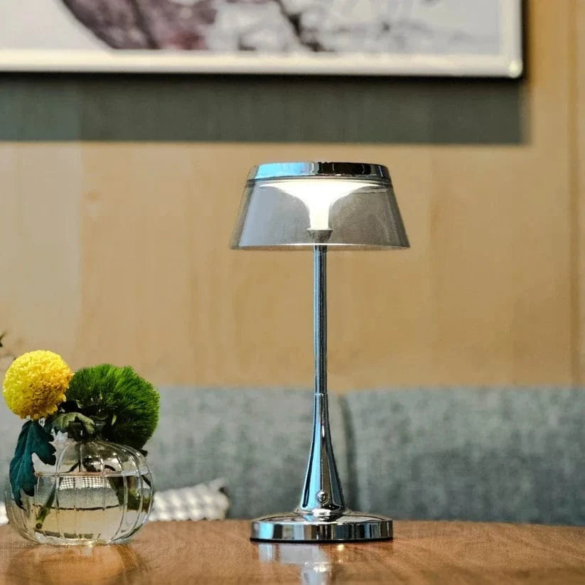 Lampe de Chevet Sans Fil Tactile LED Gris