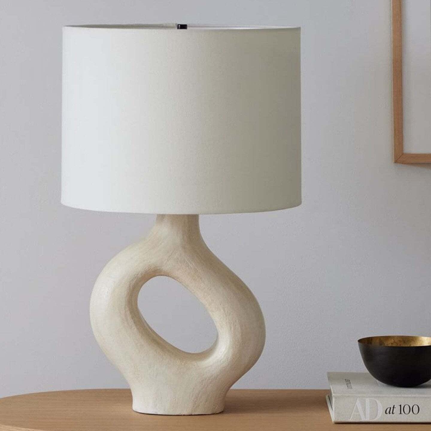 Lampe de Chevet Scandinave Design 1 - Crème / Blanc / Lumière froide