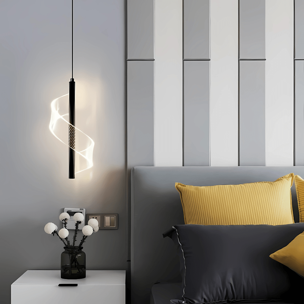 Lampe de Chevet Suspendu Noir / Simple / Lumière chaude