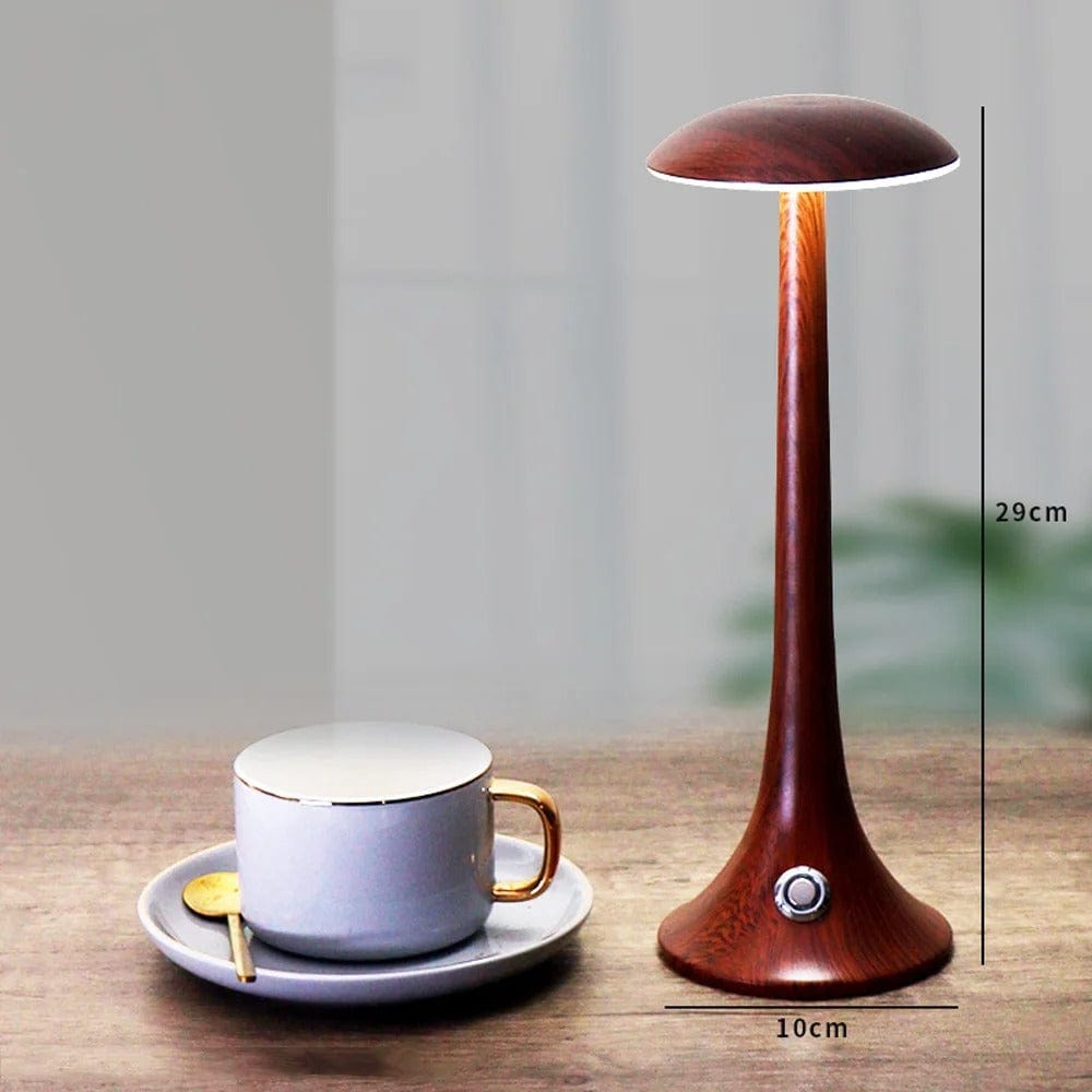 Lampe de Chevet Tactile Bois Modèle 1 - Bois foncé