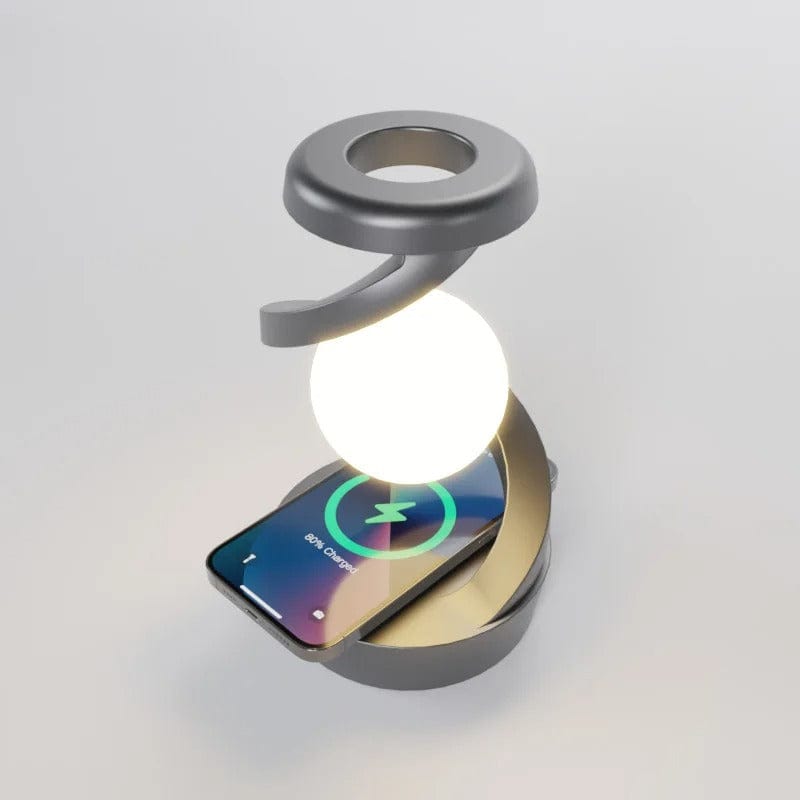 Lampe de Chevet Tactile Design Anthracite / Avec chargeur induction