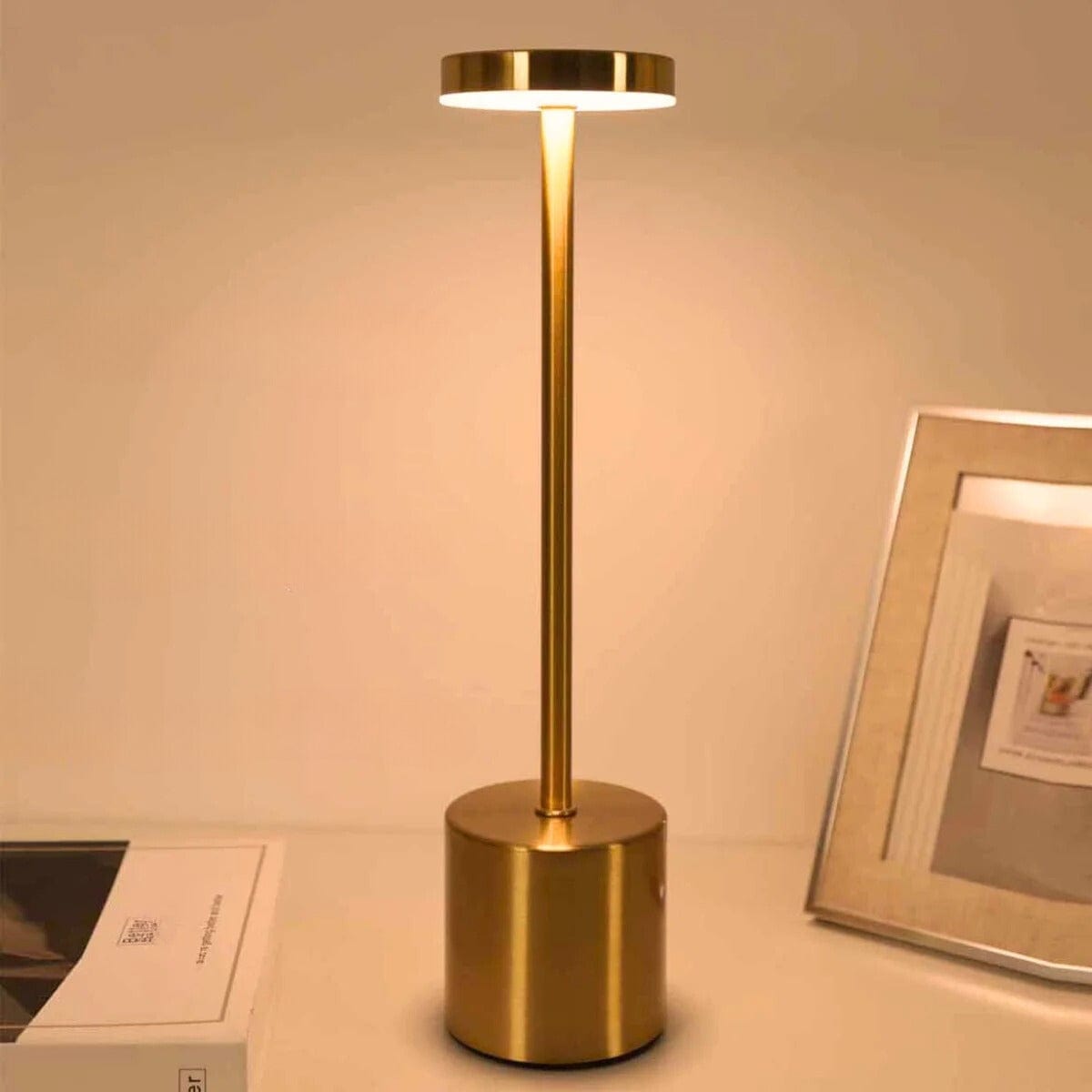 Lampe de Chevet Tactile Dimmable Or