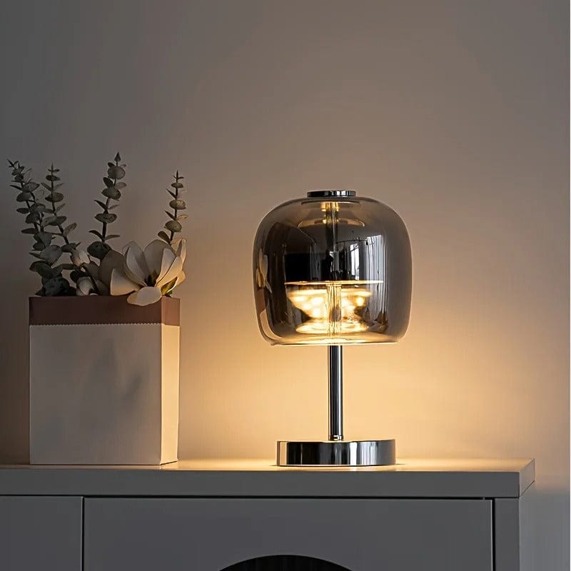 Lampe de Chevet Verre Fumé