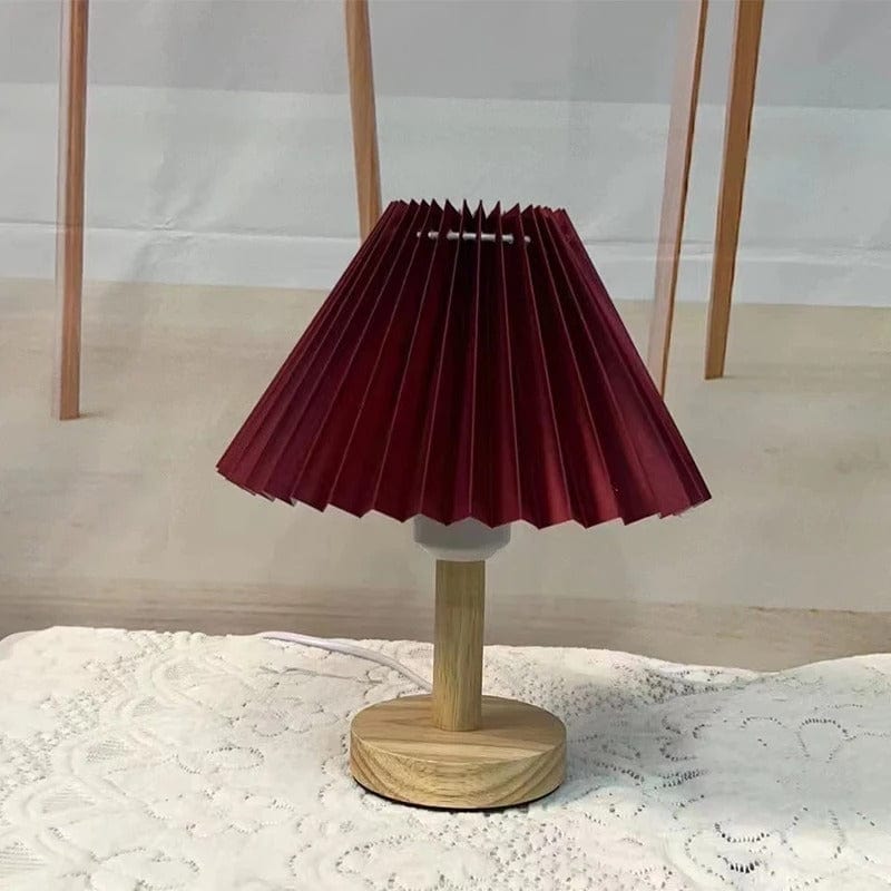 Lampe de Table Chevet Bois Prune