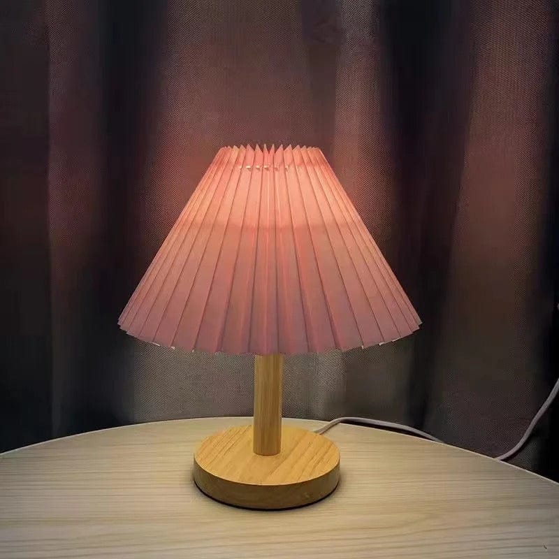 Lampe de Table Chevet Bois Rose