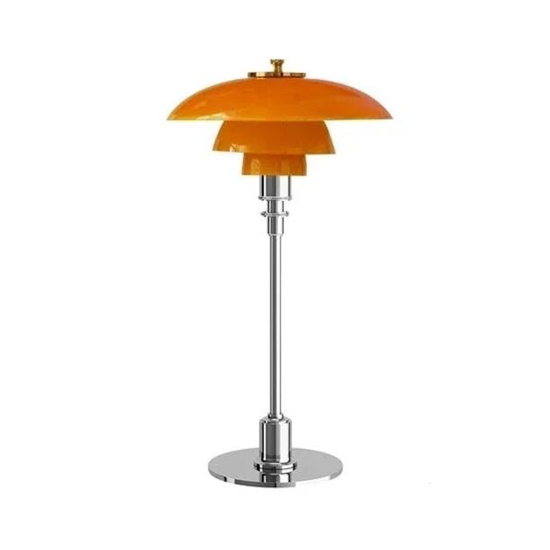 Lampe Design de Chevet Rétro Orange / Argent / Blanc chaud