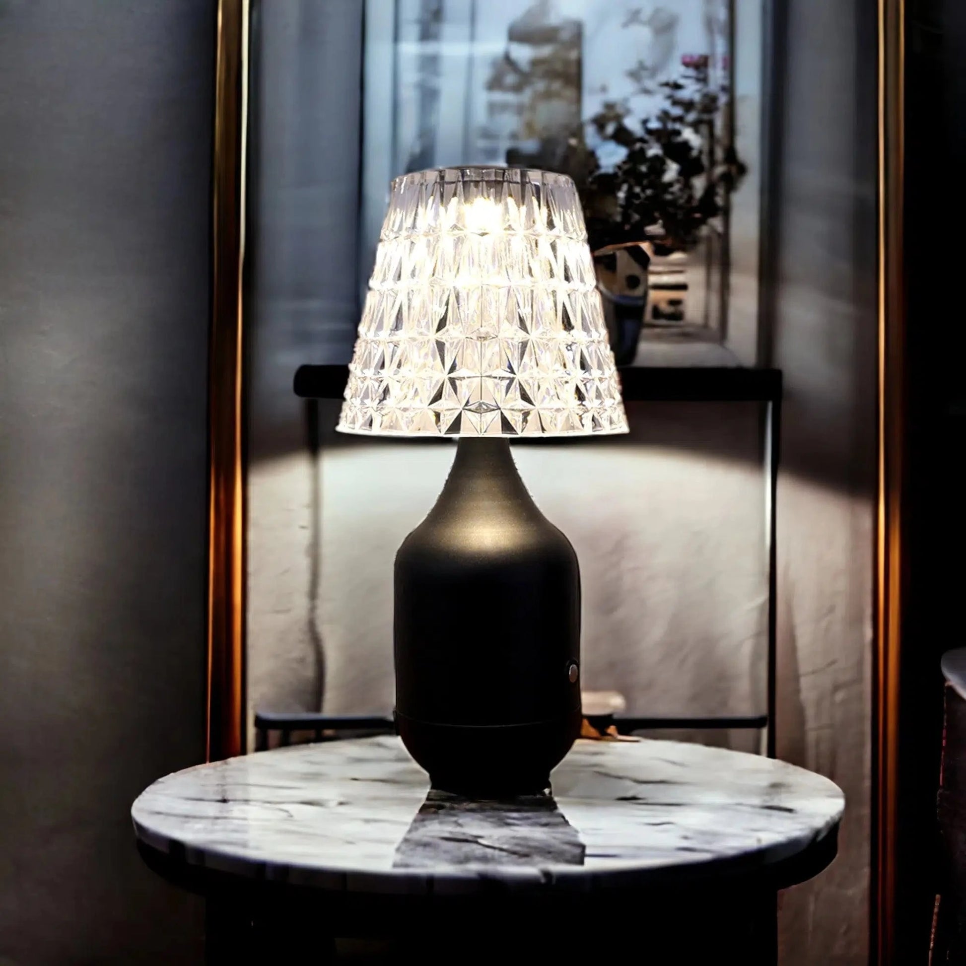 Lampe en Cristal Noir