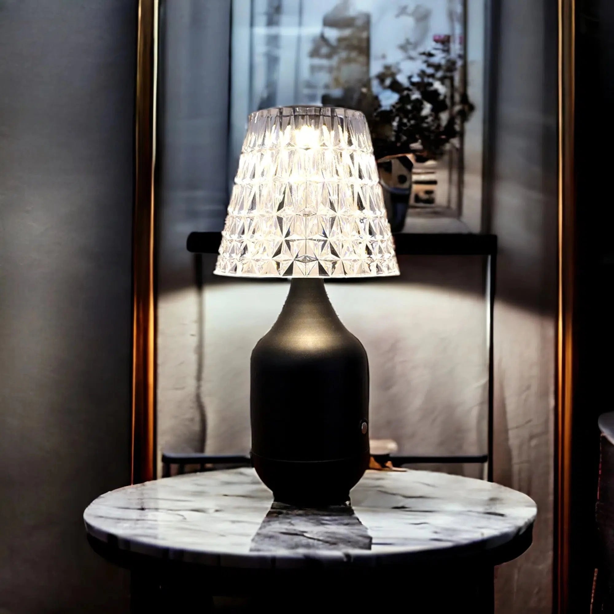 Lampe en Cristal Noir