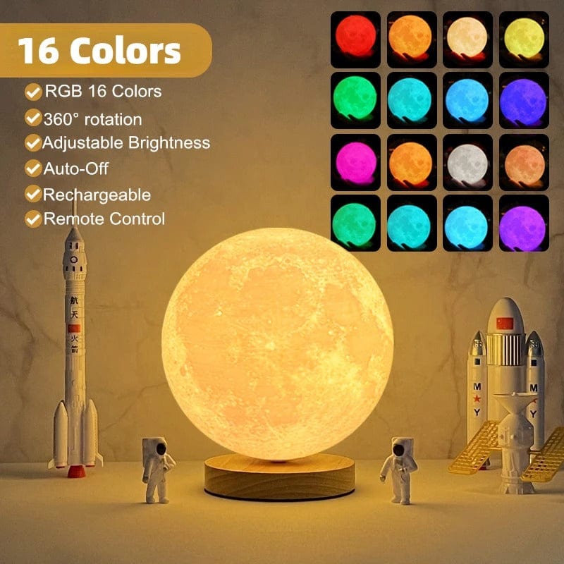Lampe en Lune à poser 16 couleurs / 12cm