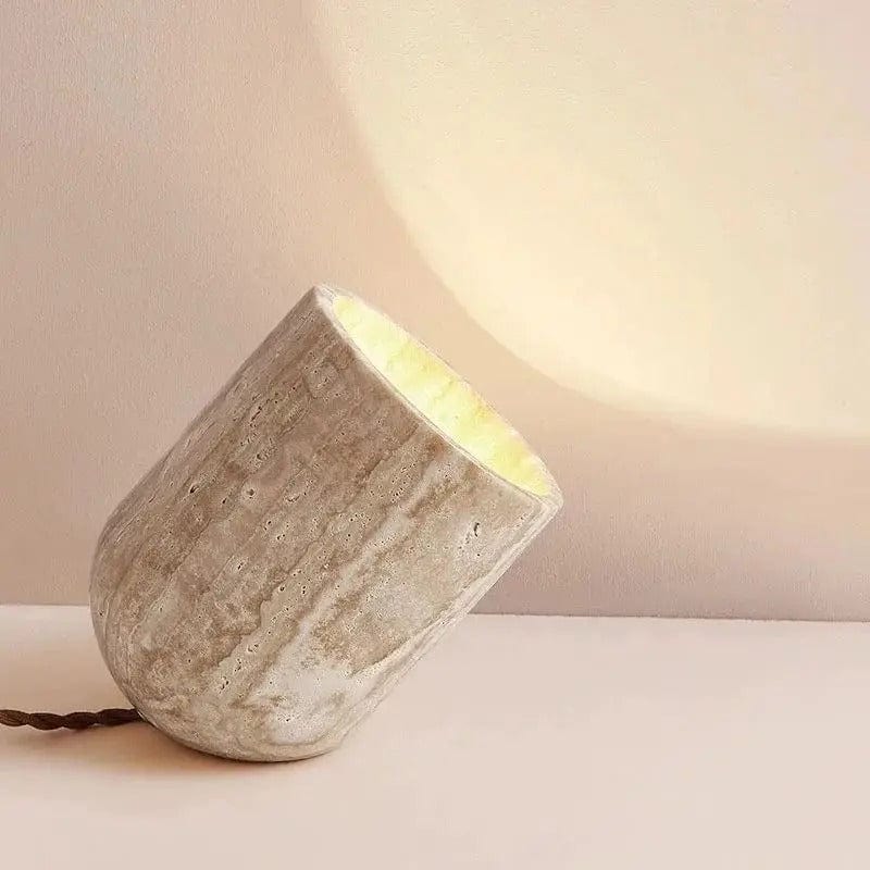 Lampe en Travertin Design Sans ampoule
