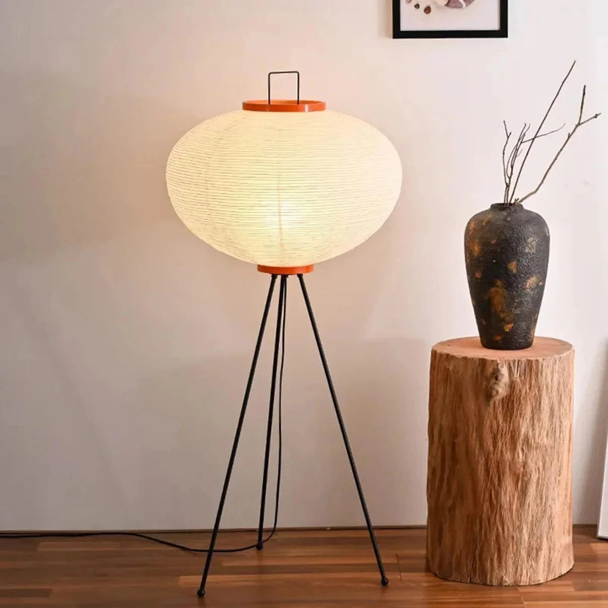 Lampe Japonaise sur Pied 68x33cm / Lumière chaude