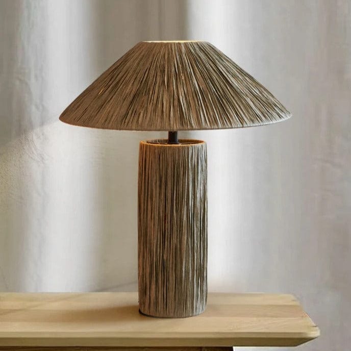Lampe Japonaise Vintage Kaki