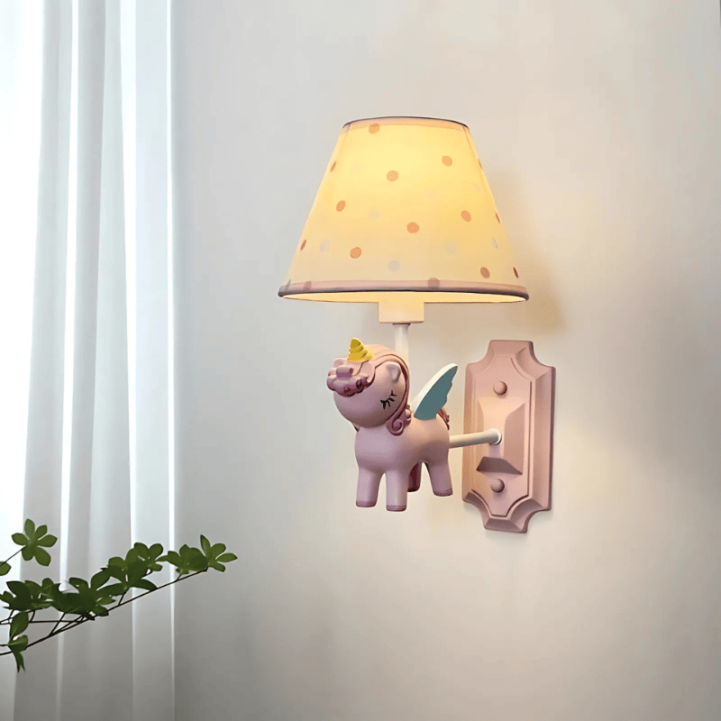 Lampe Licorne Rose