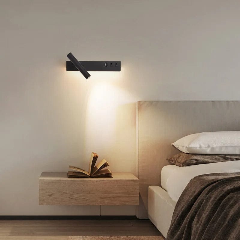 Lampe Liseuse de Chevet Noir / Gauche / Blanc chaud
