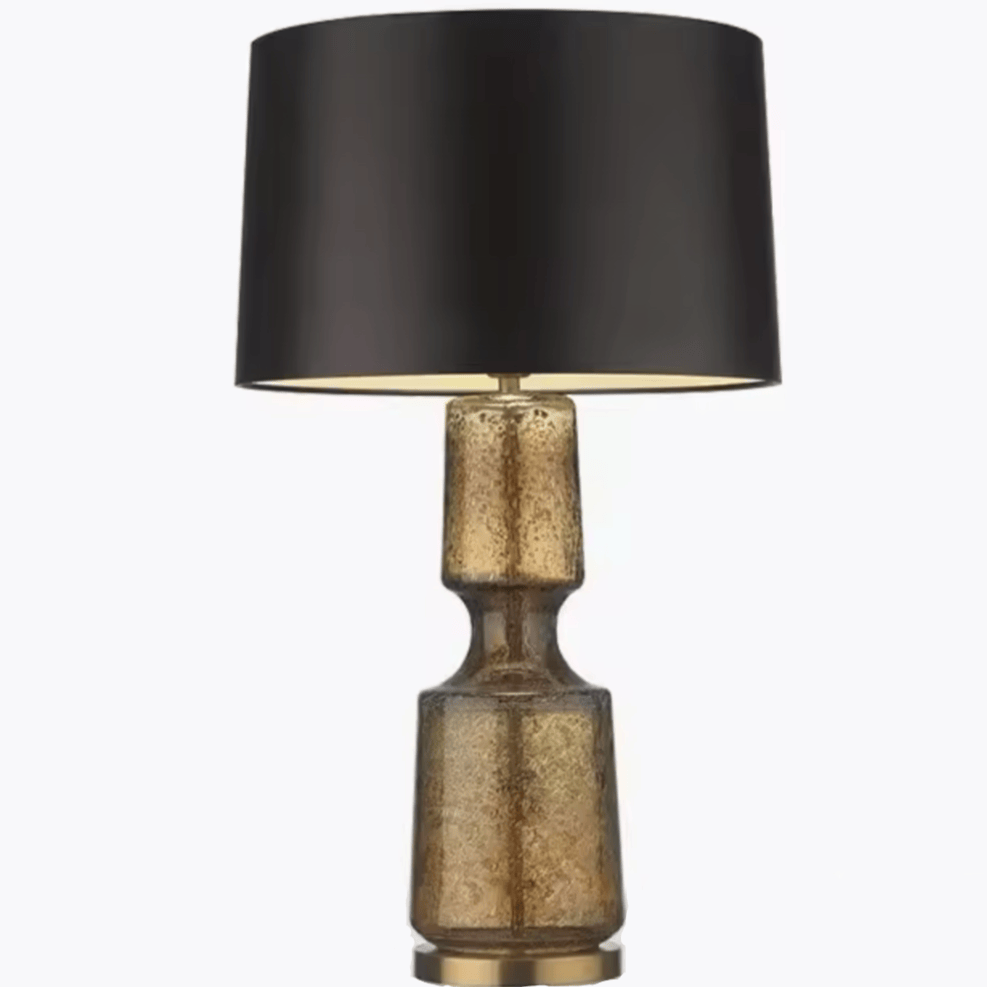 Lampe Minimaliste en Verre Noir / 65x35cm