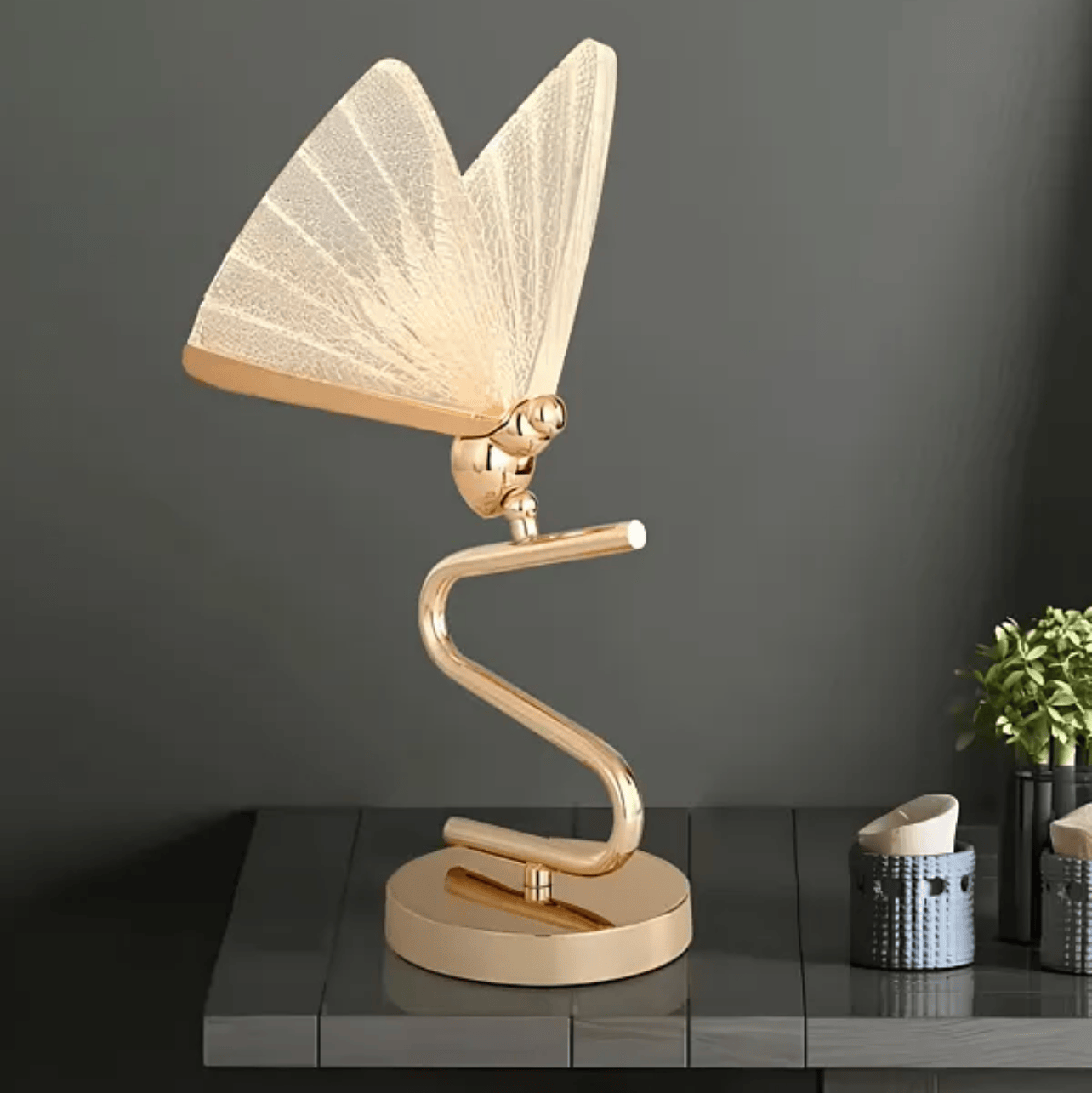 Lampe Papillon Transparent / Lumière froide
