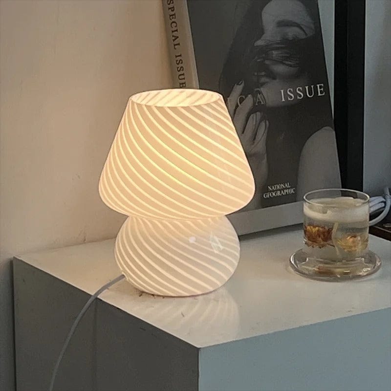 Lampe Pâte de Verre Blanc