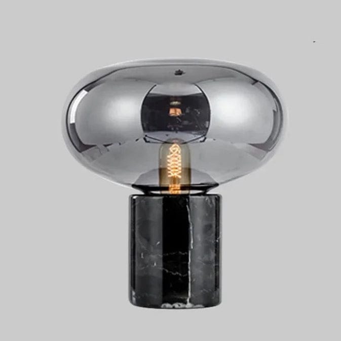 Lampe Pied Marbre Moderne Gris fumé / 23x23cm