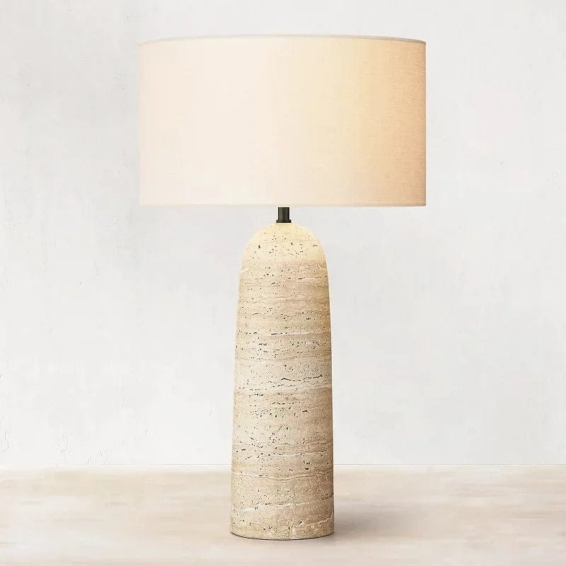 Lampe Pied Travertin Conique / Lumière froide