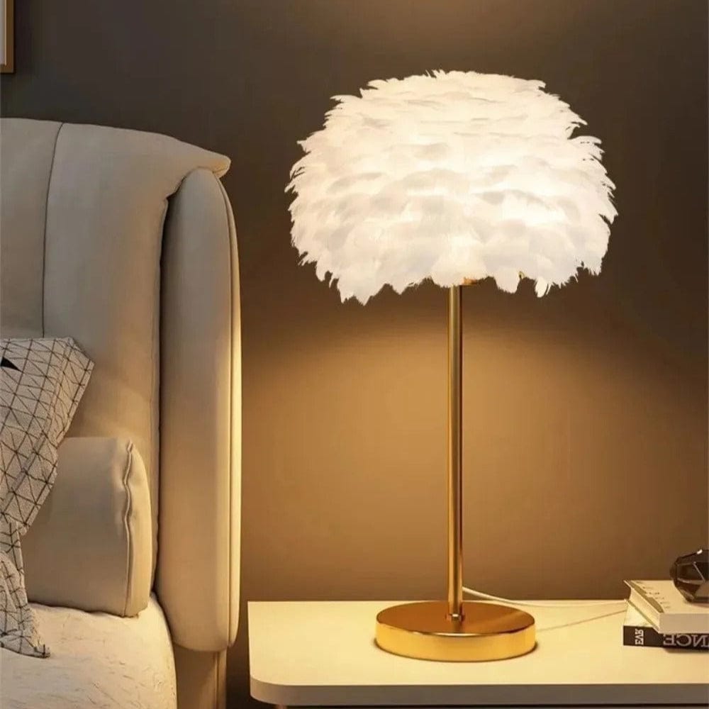 Lampe Plume Chic Blanc