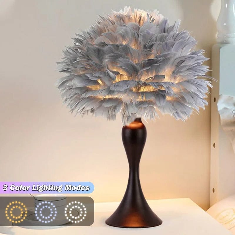 Lampe Plume Gris