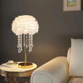 Lampe Plumes Blanc