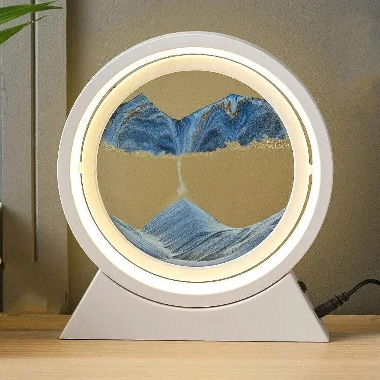 Lampe Sable 18cm / Blanc - sable bleu