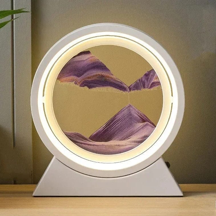 Lampe Sable 18cm / Blanc - sable violet