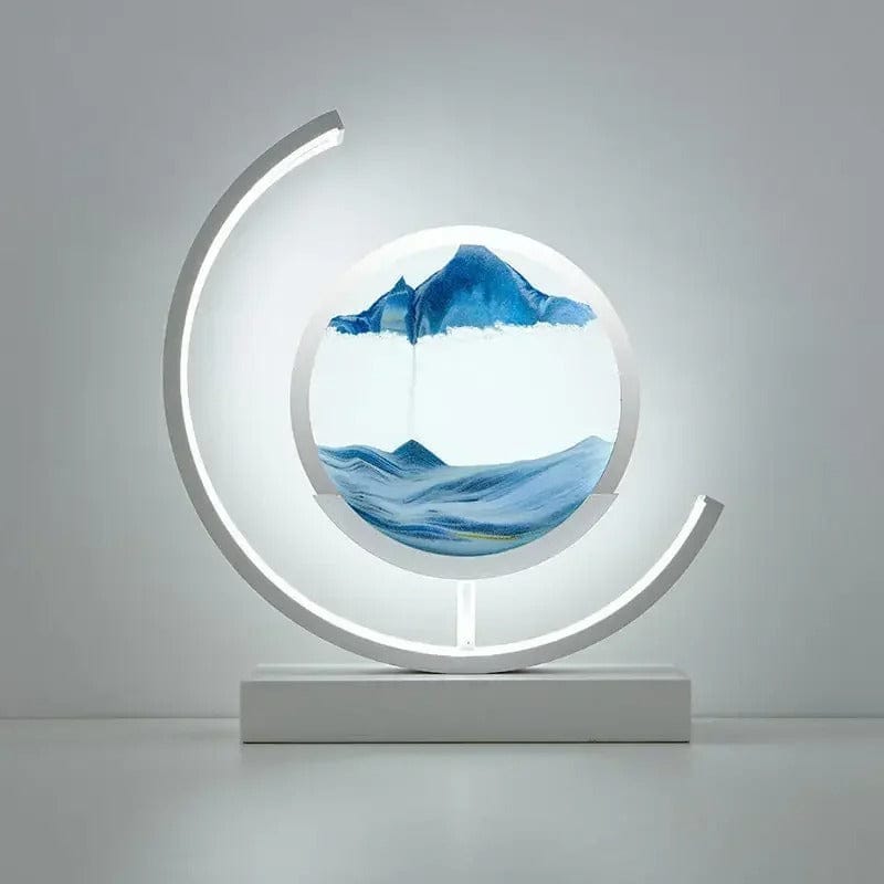 Lampe Sable Mouvant Bleu / Blanc / Interrupteur à bouton