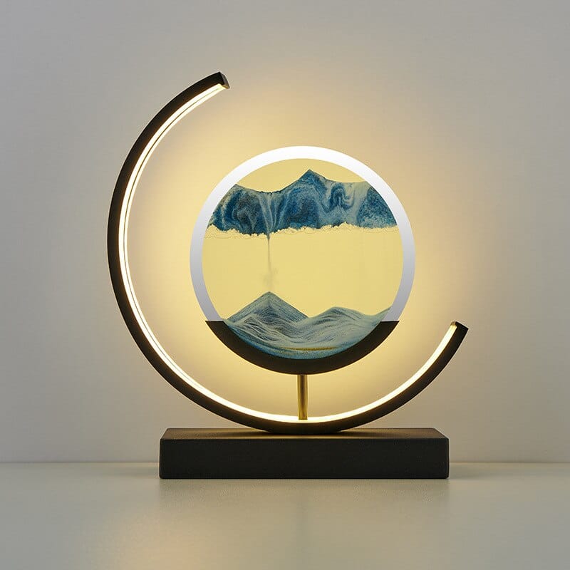 Lampe Sable Mouvant Bleu / Noir / Interrupteur à bouton