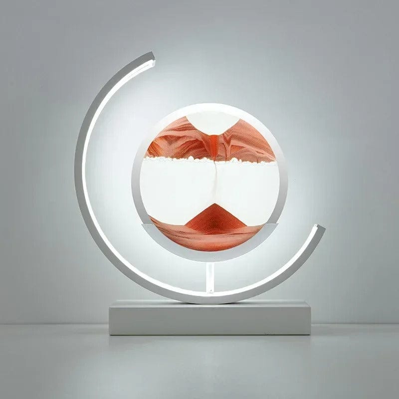 Lampe Sable Mouvant Rouge / Blanc / Interrupteur à bouton