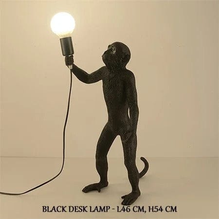 Lampe Singe Modèle 2 / Noir