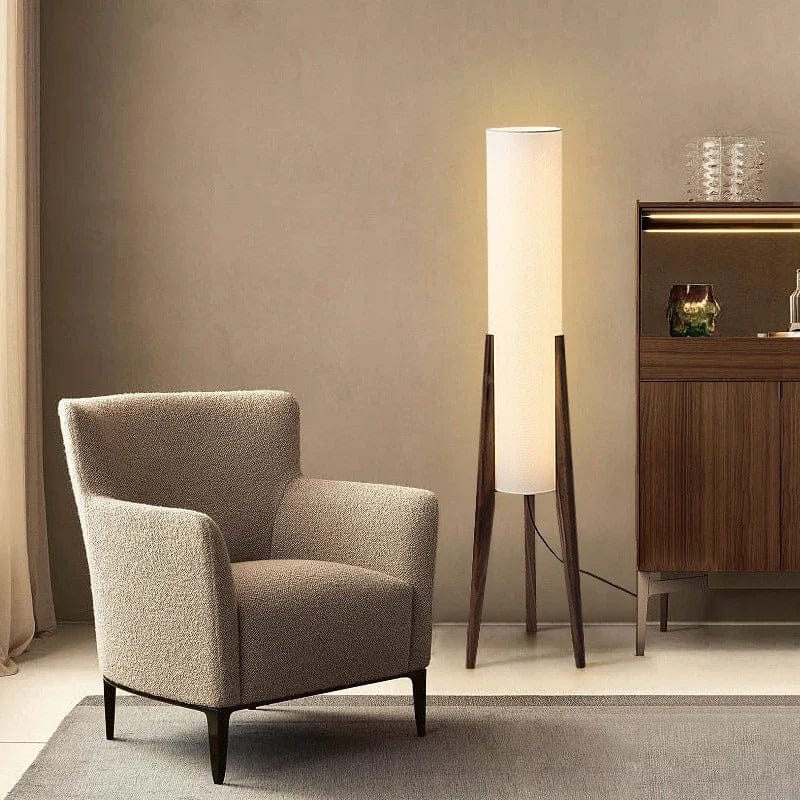 Lampe sur Pied Japonaise Noyer