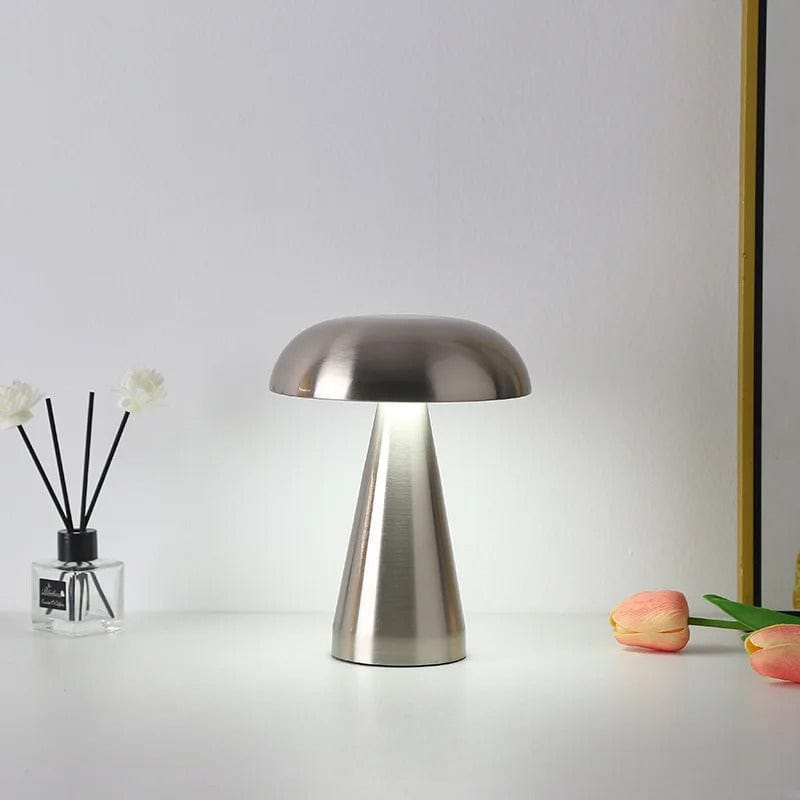 Lampe Tactile Champignon Argent