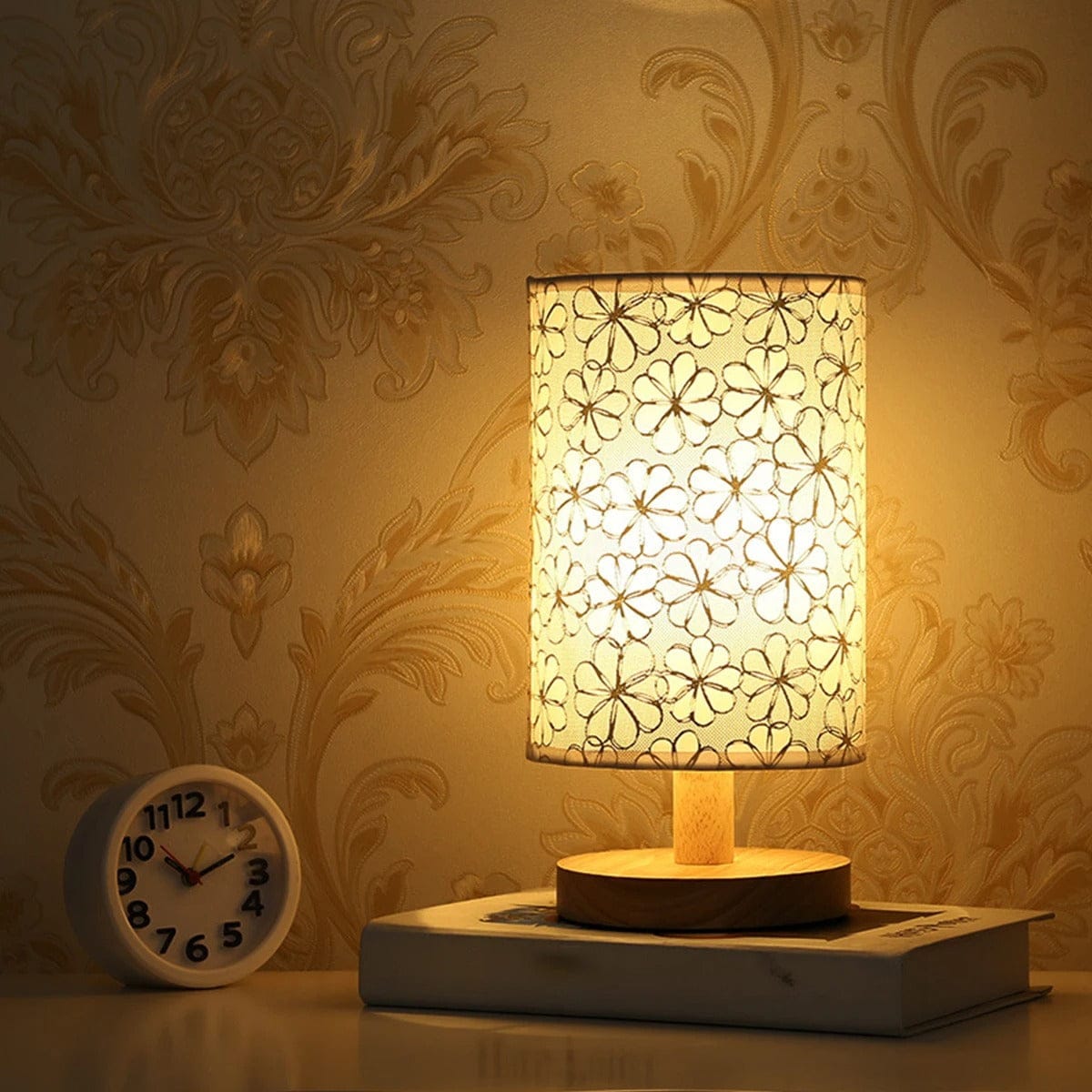 Lampes de Chevet Bois Florale
