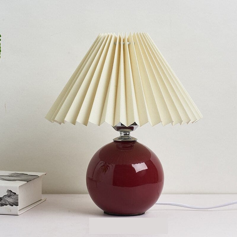 Lampes de Chevet Vintage Beige / Bordeau