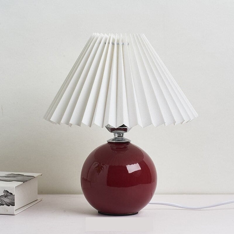 Lampes de Chevet Vintage Blanc / Bordeau