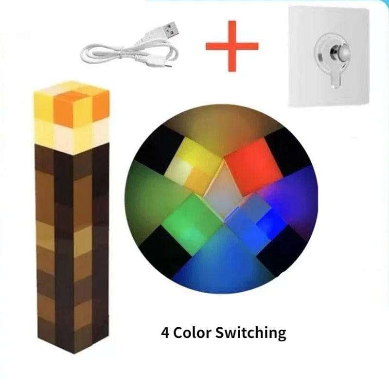Lampes Minecraft Lampe torche lumière colorée